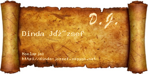 Dinda József névjegykártya